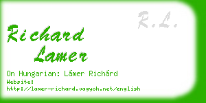 richard lamer business card